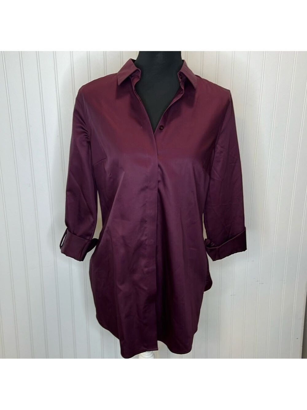 Chicos Wrinkle Resistant Button Up Blouse Size 4 Extra Small Chicos size…